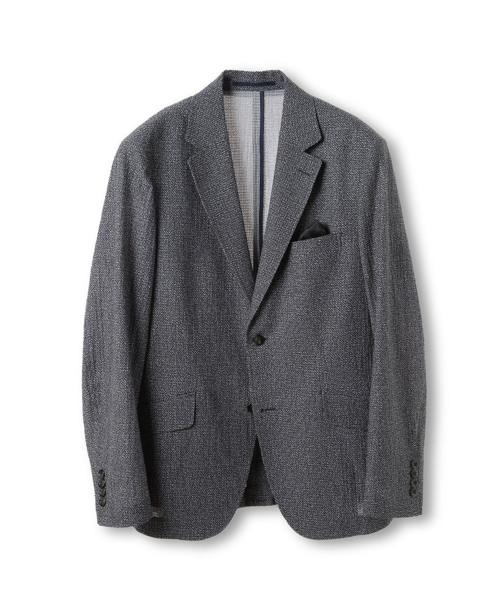 MEN'S BIGI 3Dサッカープリントストレッチジャケット＜EASY CARE＞ ネイビー