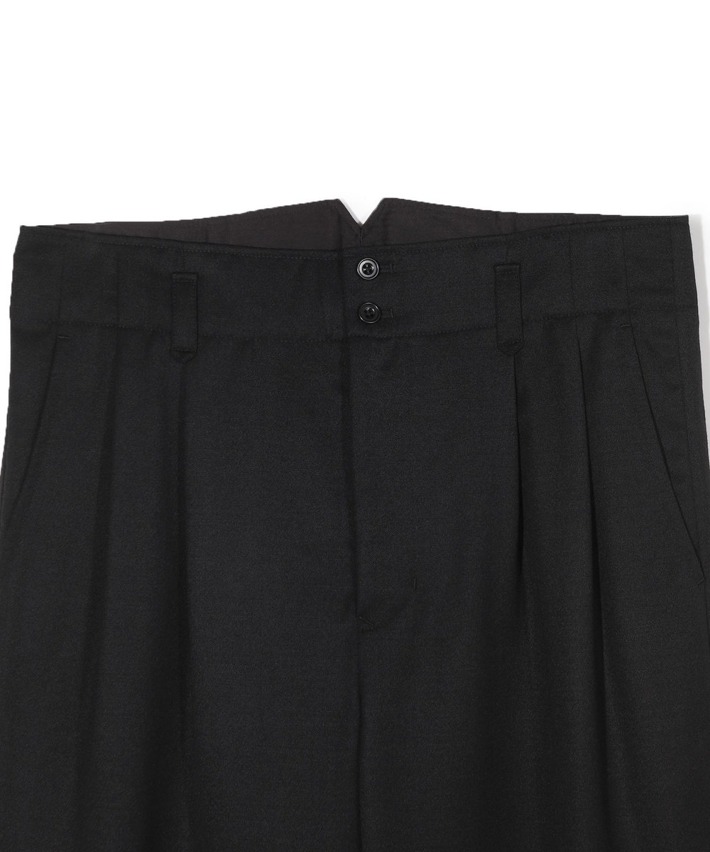 MEN'S BIGI 【50th Anniv . 中田 慎介】WOOL SERGE WIDE PANTS ブラック
