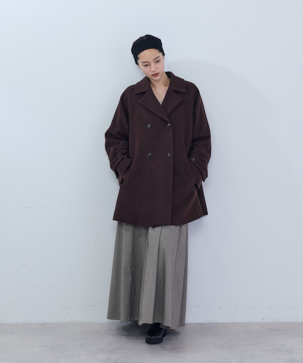 ADIEU TRISTESSE ウールハーフピーコート ブラウン