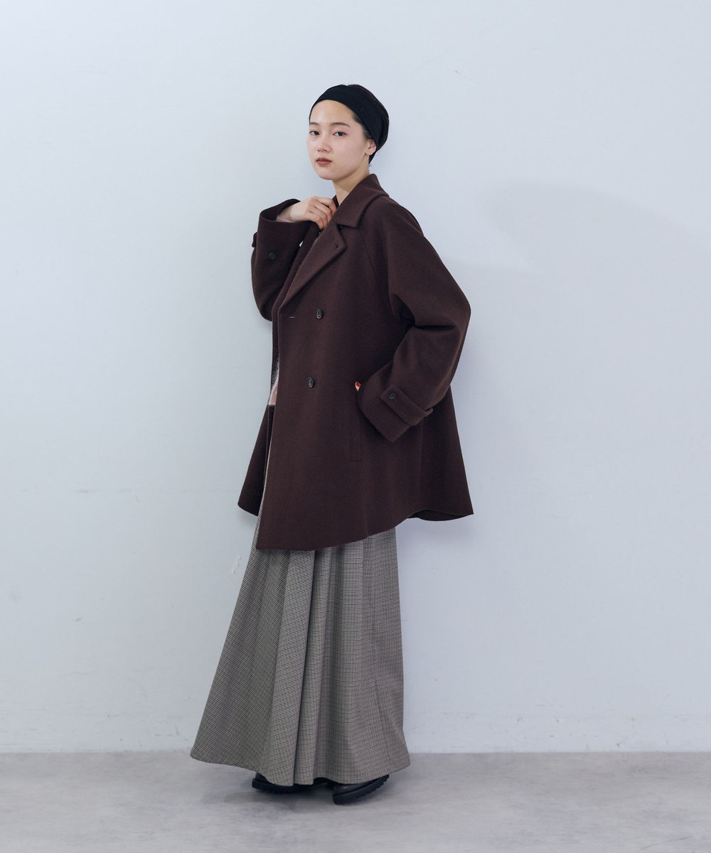 ADIEU TRISTESSE ウールハーフピーコート ブラウン