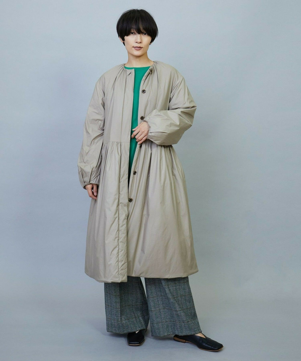 MOGA favi mercarto×MOGA　ミドルギャザーコート グレイッシュベージュ