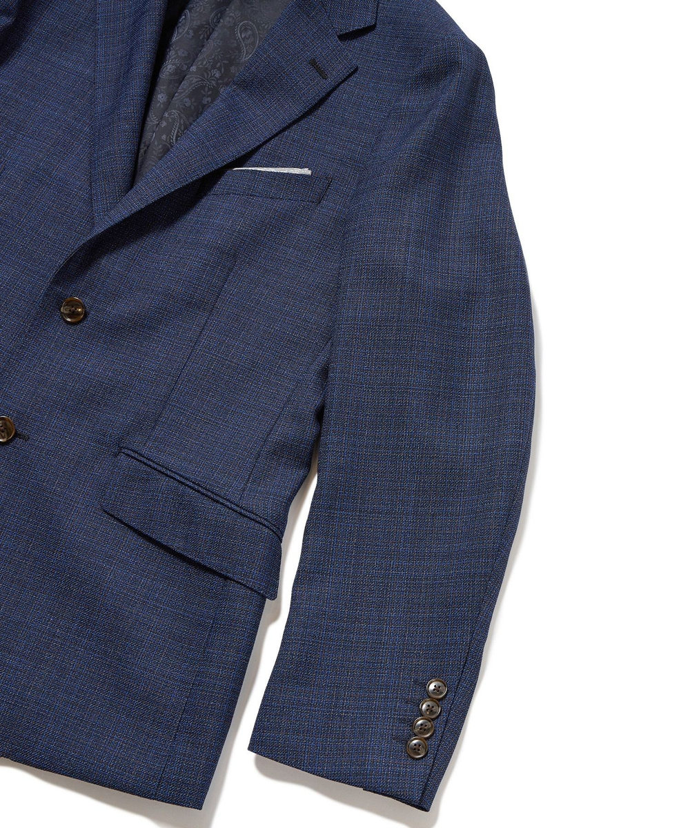MEN'S BIGI 【ACTIVE TAILOR】ミックスヤーン/ホップサックジャケット＜セットアップ・スリーピース対応＞ ネイビー