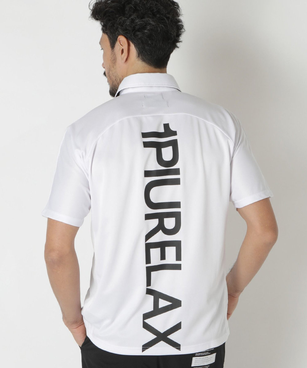MEN'S BIGI ＜1PIU1UGUALE3 RELAX＞別注　リバーメッシュポロシャツ ホワイト