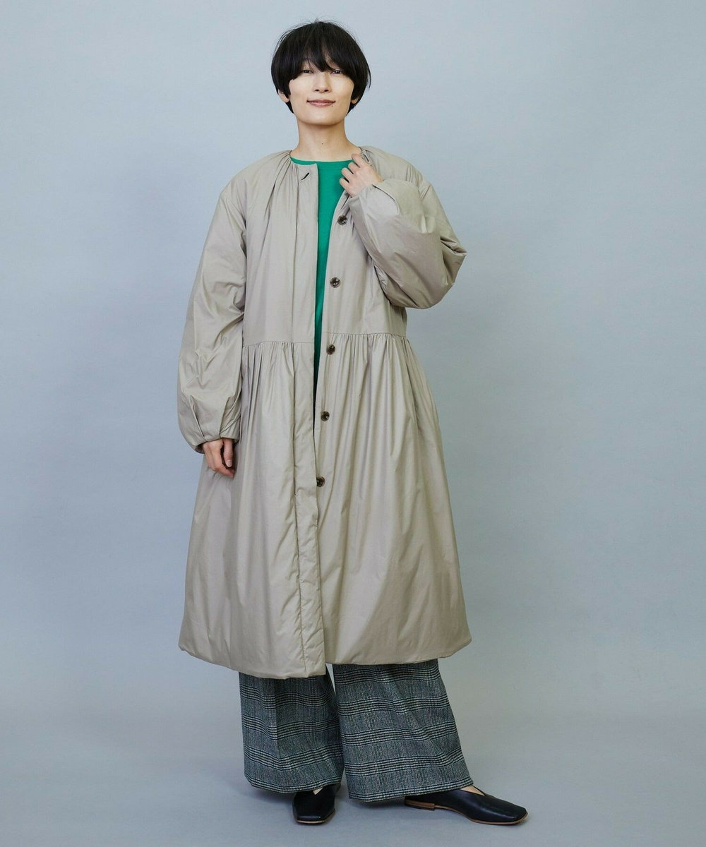 MOGA favi mercarto×MOGA　ミドルギャザーコート グレイッシュベージュ