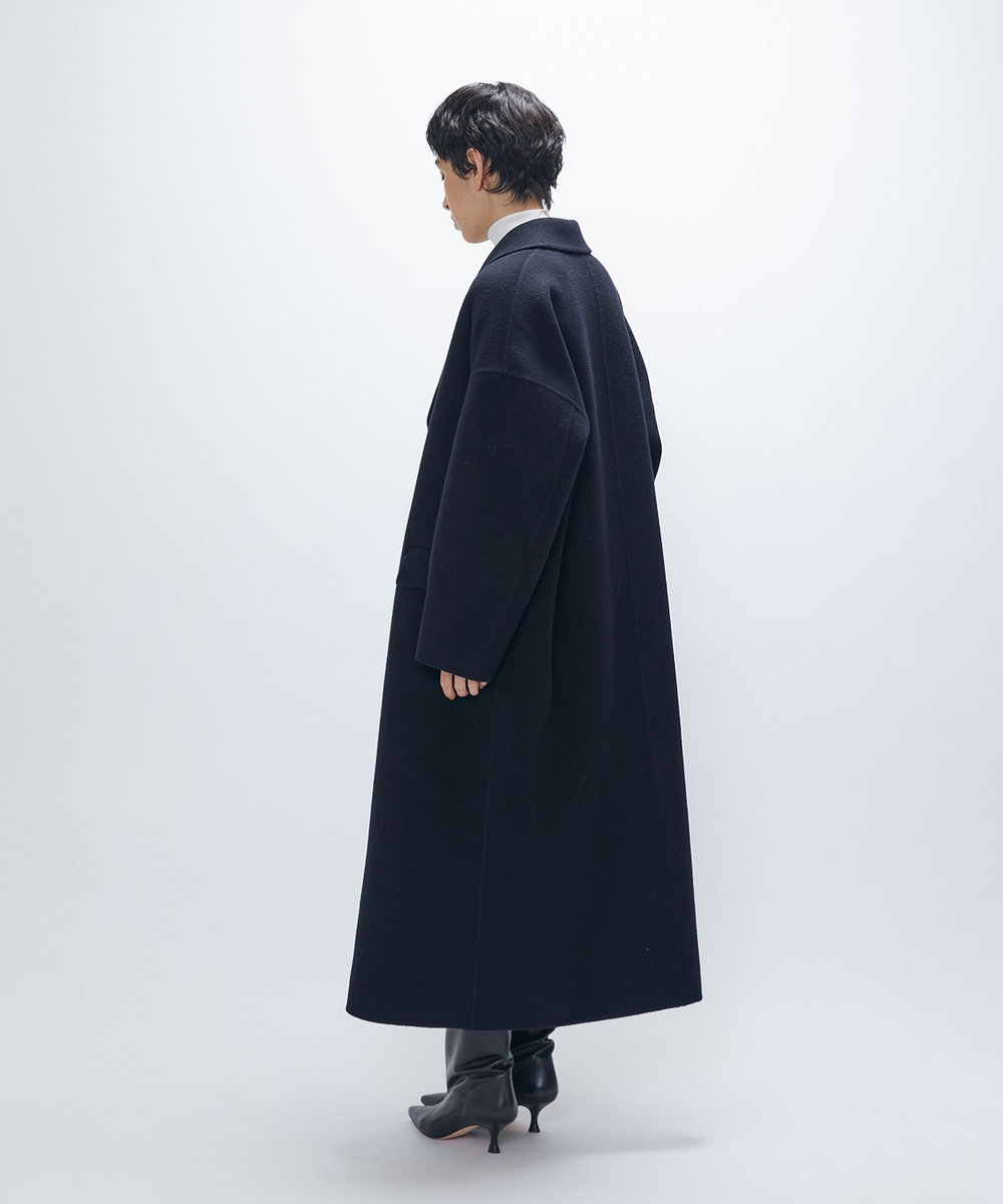 1er Arrondissement 【WEB・一部店舗限定】TOPダブルビーバーチェスターコート ブラック