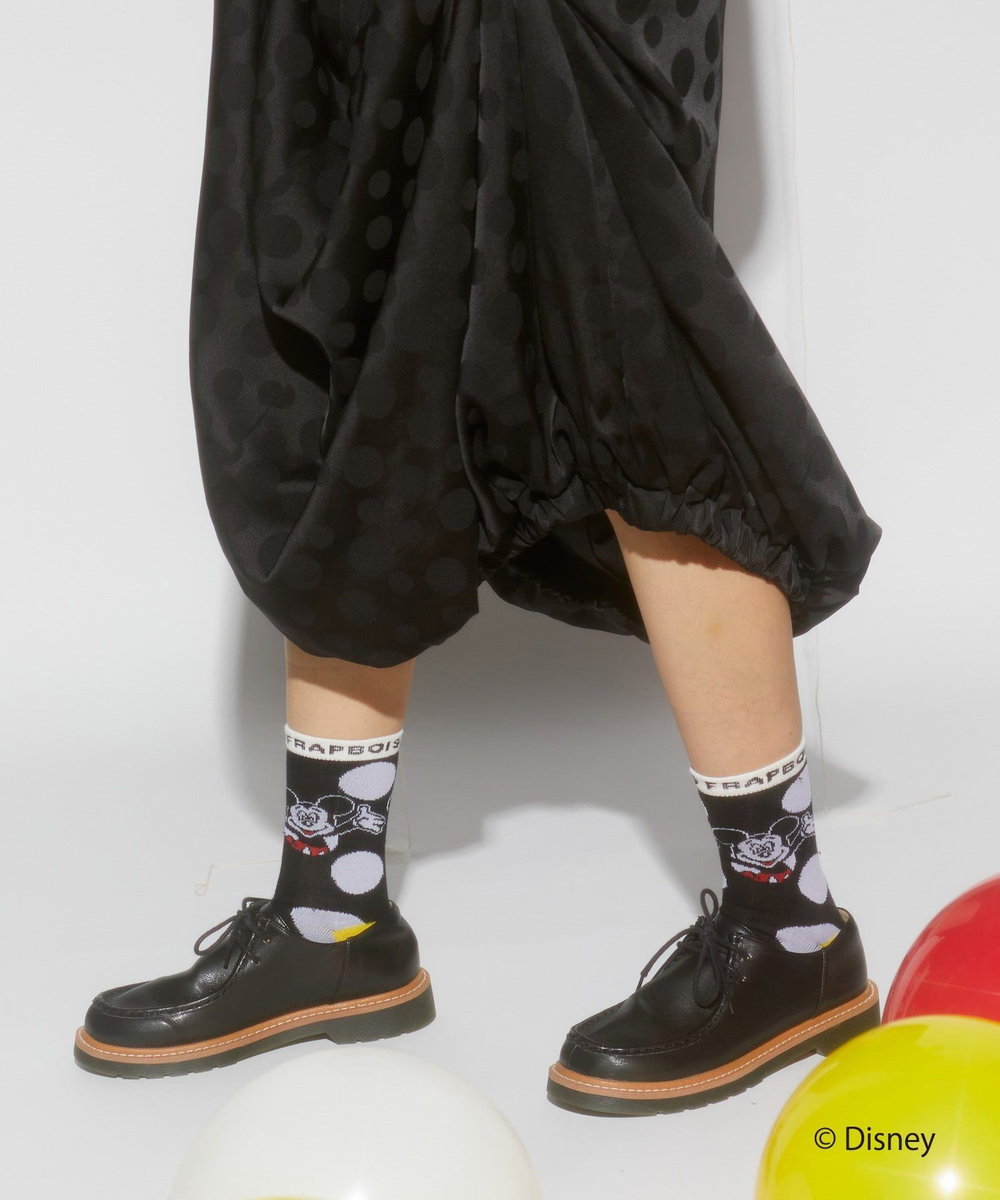 FRAPBOIS スコープソックス FRAPBOIS＜MICKEY MOUSEコレクション＞ ブラック