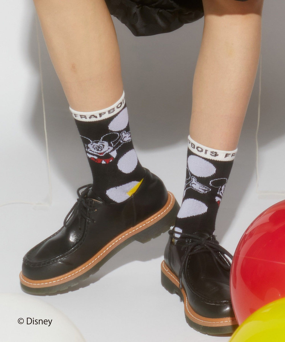 FRAPBOIS スコープソックス FRAPBOIS＜MICKEY MOUSEコレクション＞ ブラック