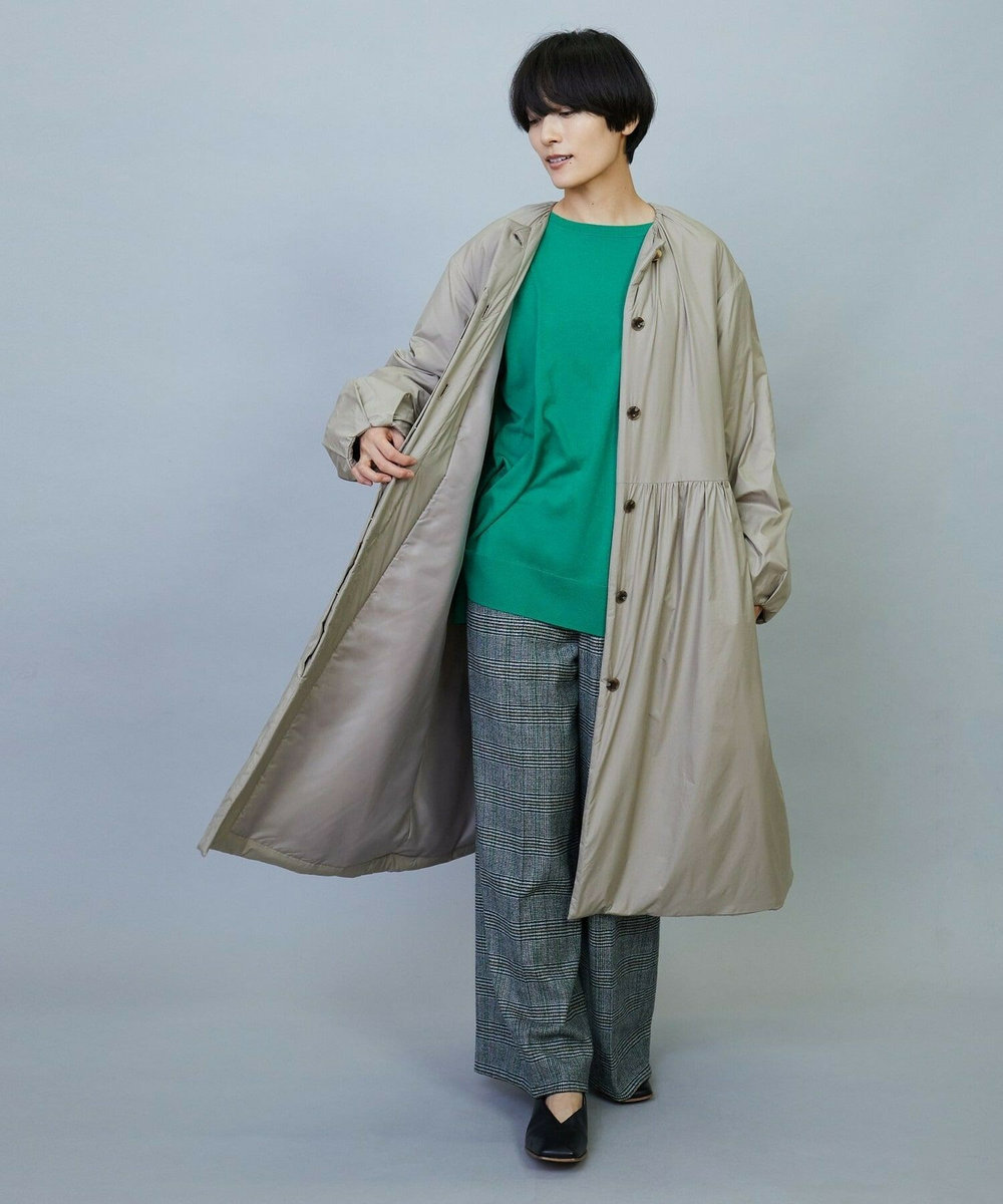 MOGA favi mercarto×MOGA　ミドルギャザーコート グレイッシュベージュ