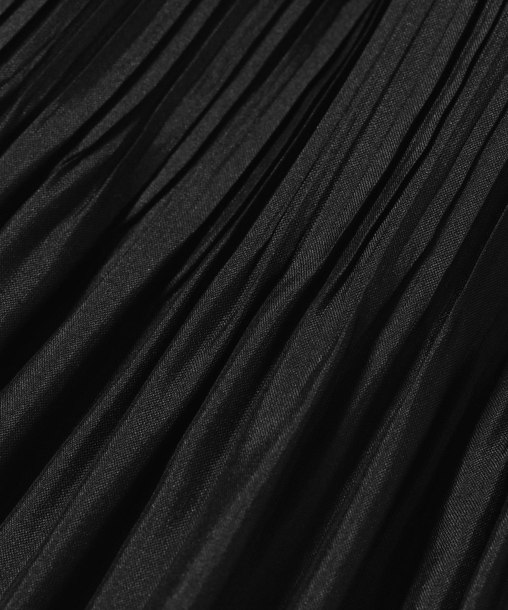 DÉPAREILLÉ SILK POLY TIERED PLEATS SKIRT / シルクポリティアードプリーツスカート ブラック