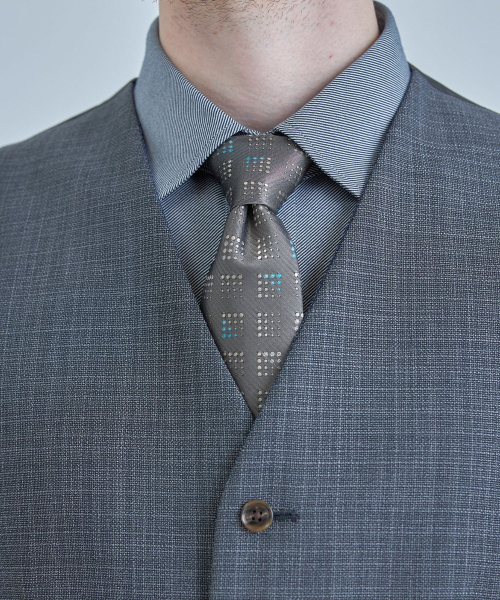 MEN'S BIGI 【TIE YOUR TIE /タイユアタイ】ヴィンテージ小紋柄ネクタイ ブラウン