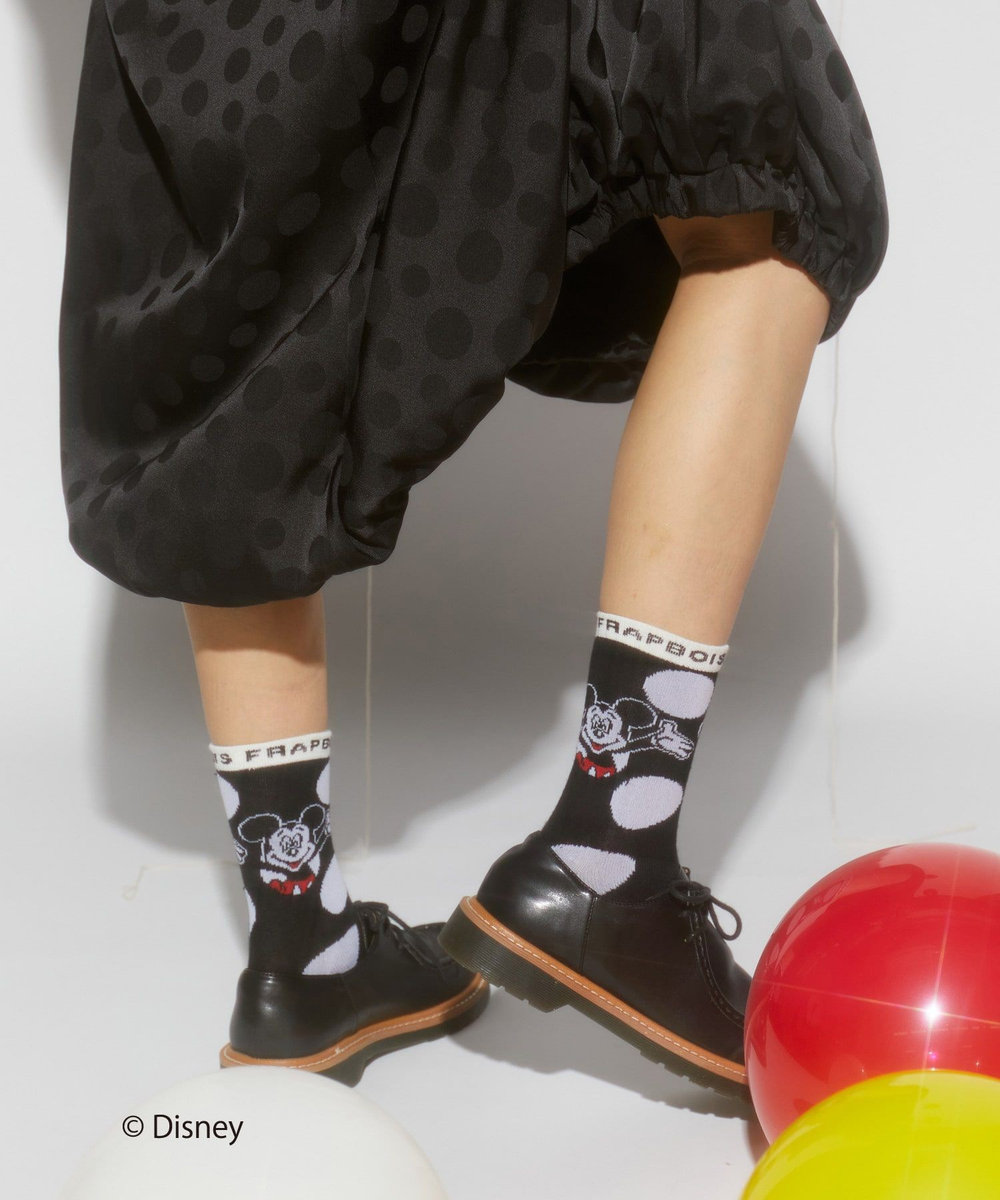 FRAPBOIS スコープソックス FRAPBOIS＜MICKEY MOUSEコレクション＞ ブラック