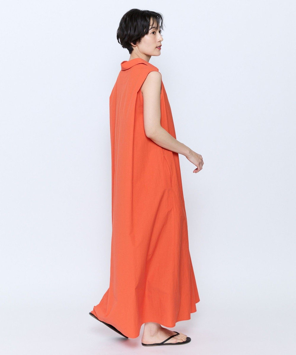 feerique feerique 綿ナイロンクロスAラインワンピース オレンジ