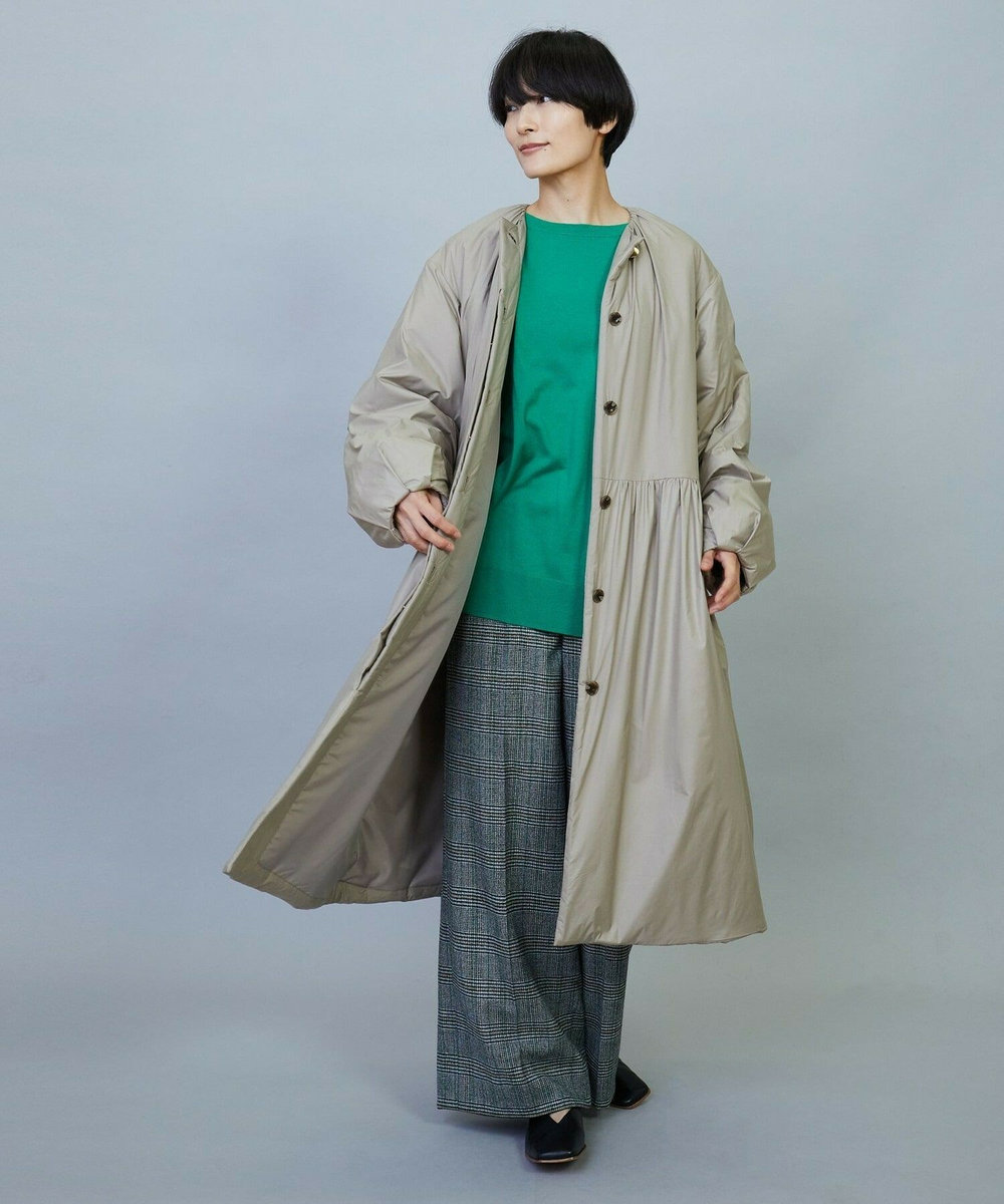 MOGA favi mercarto×MOGA　ミドルギャザーコート グレイッシュベージュ