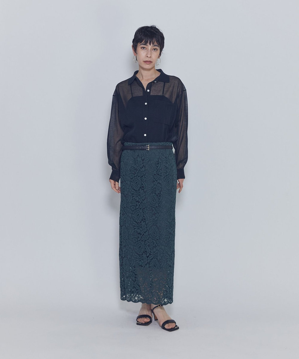 1er Arrondissement ＜LOWER（ローヴァー）＞18シアーボタンシャツ ブラック