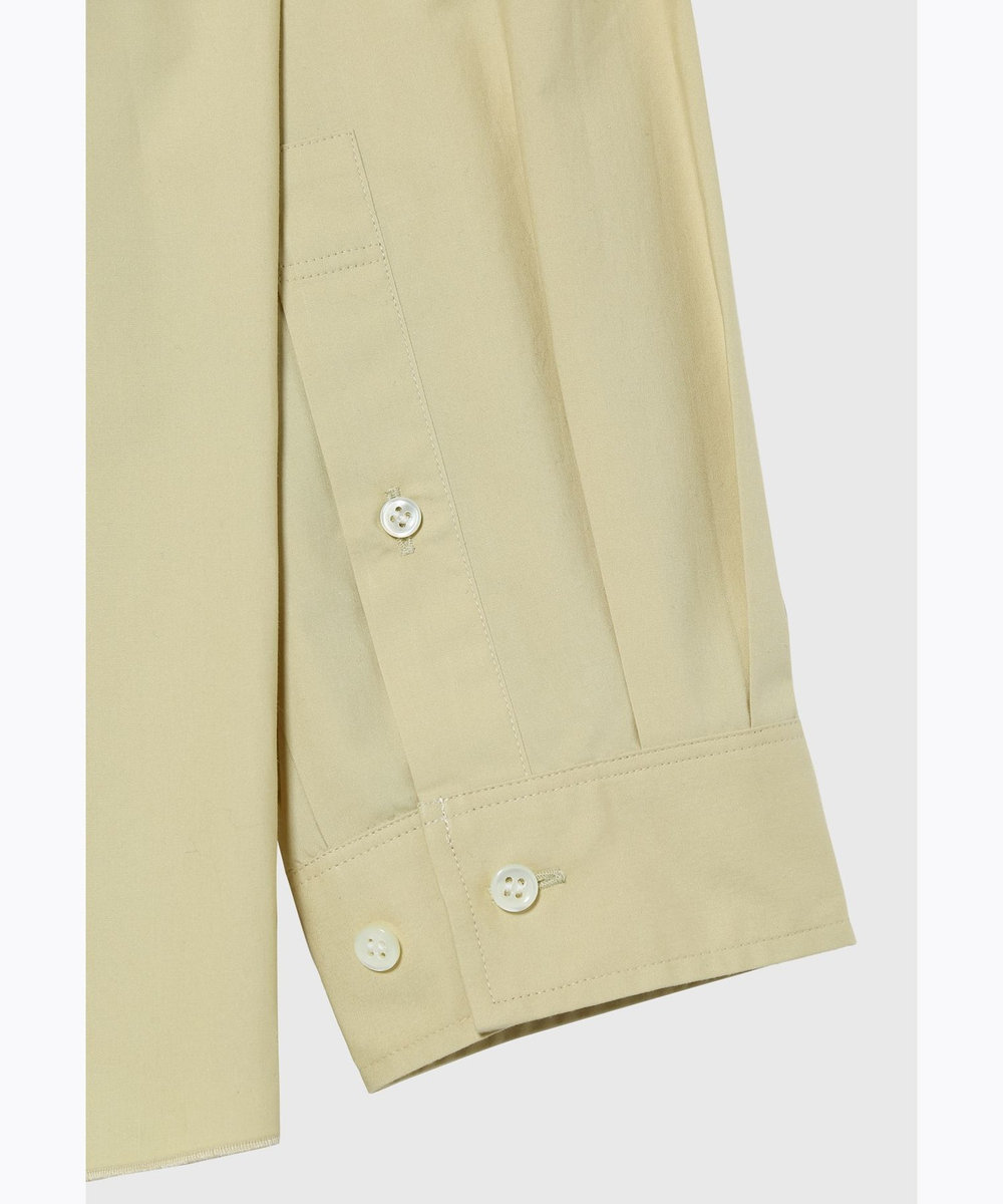 DÉPAREILLÉ COTTON SILK NO COLLAR BLOUSE / コットンシルクノーカラーブラウス ベージュ
