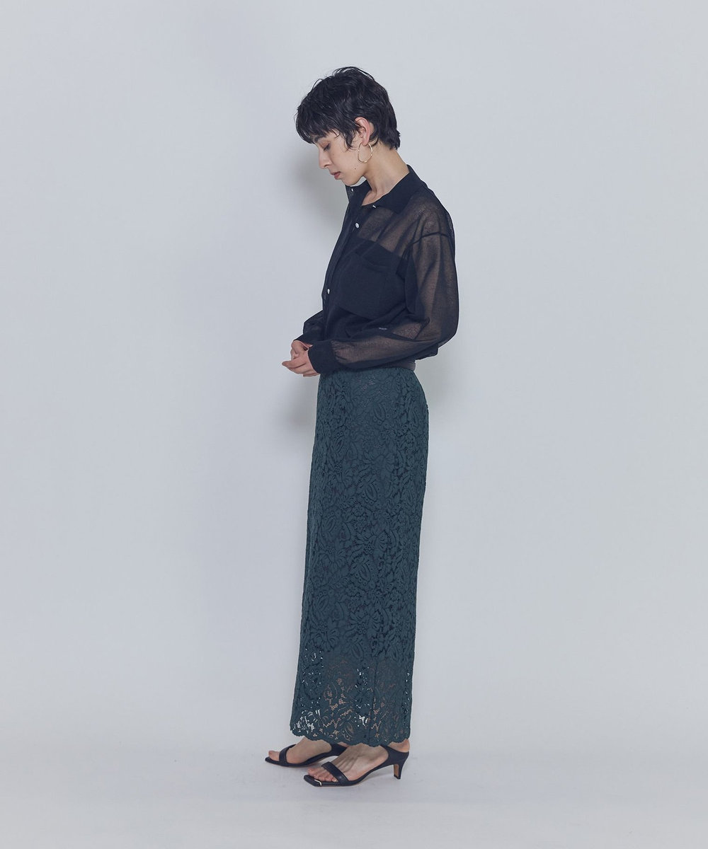 1er Arrondissement ＜LOWER（ローヴァー）＞18シアーボタンシャツ ブラック