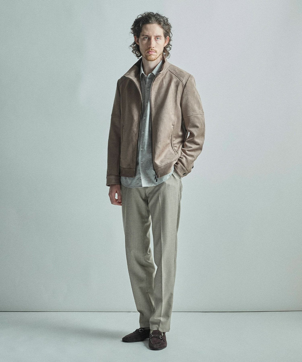 MEN'S BIGI 【LIBERTY/リバティ】フラワージャガード 長袖シャツ ライトグレー