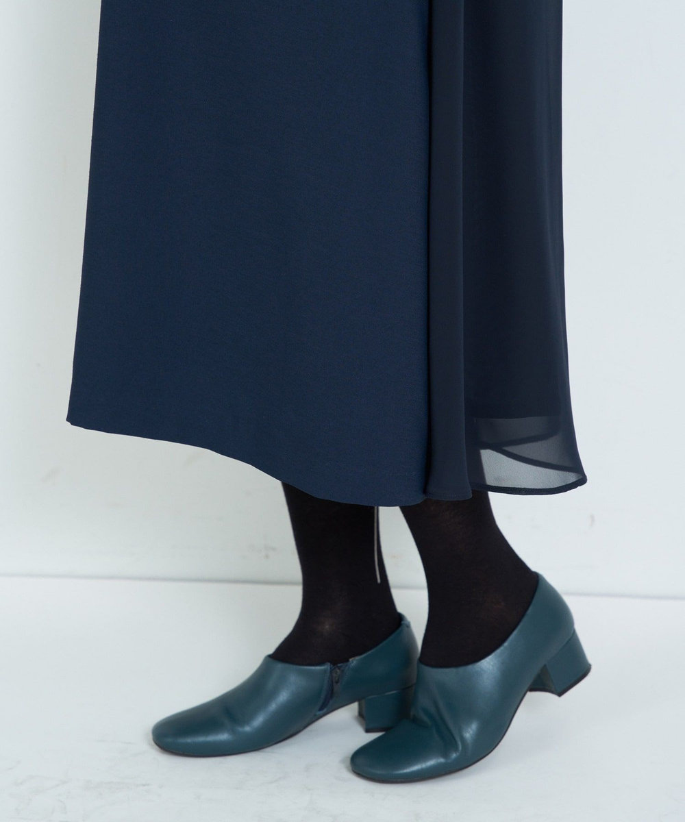 ADIEU TRISTESSE ◆バックシフォンワンピース ネイビー