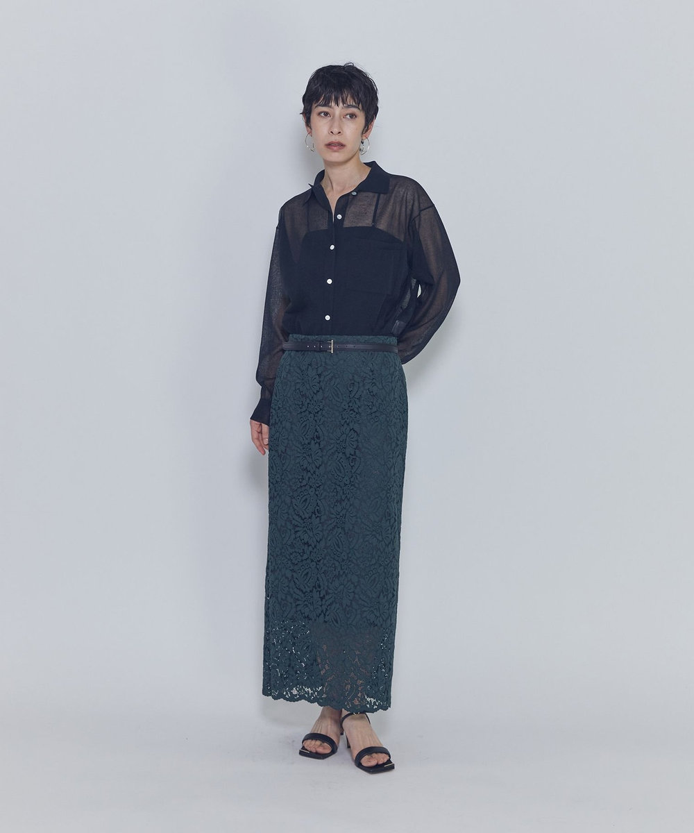 1er Arrondissement ＜LOWER（ローヴァー）＞18シアーボタンシャツ ブラック