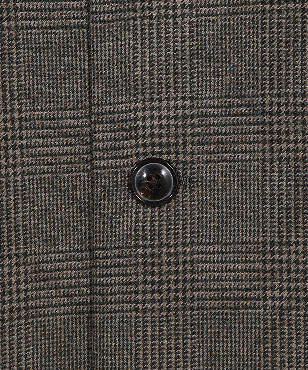 MEN'S BIGI 【50th Anniv . 菊池武夫】WOOL GLEN PLAID COAT カーキ