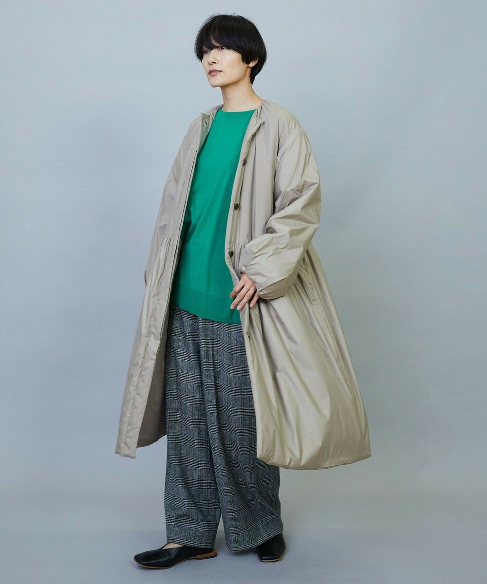 MOGA favi mercarto×MOGA　ミドルギャザーコート グレイッシュベージュ