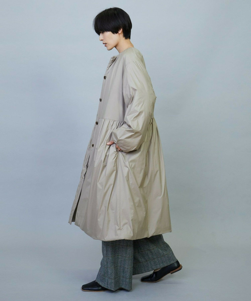 MOGA favi mercarto×MOGA　ミドルギャザーコート グレイッシュベージュ