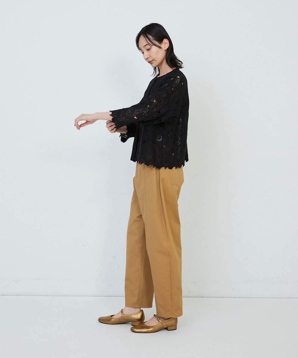 ADIEU TRISTESSE ケミカルレースブラウス ブラック