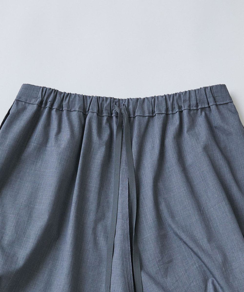 LOISIR 【MTサイズ有り】エステルコットンガウチョパンツ グレー