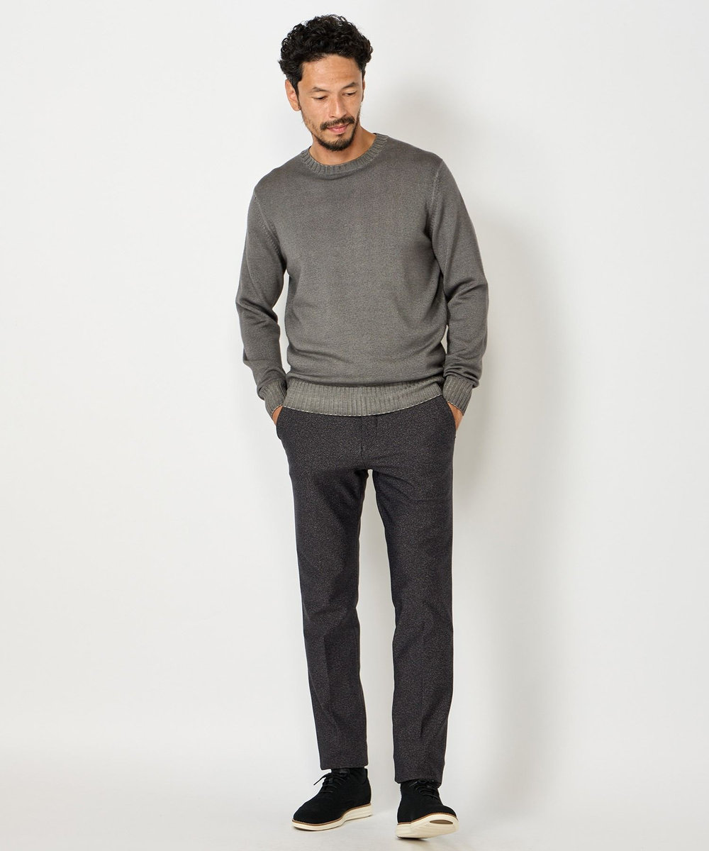 MEN'S BIGI 【FILIPPO DE LAURENTIIS】10Gクルーネックニット グレー
