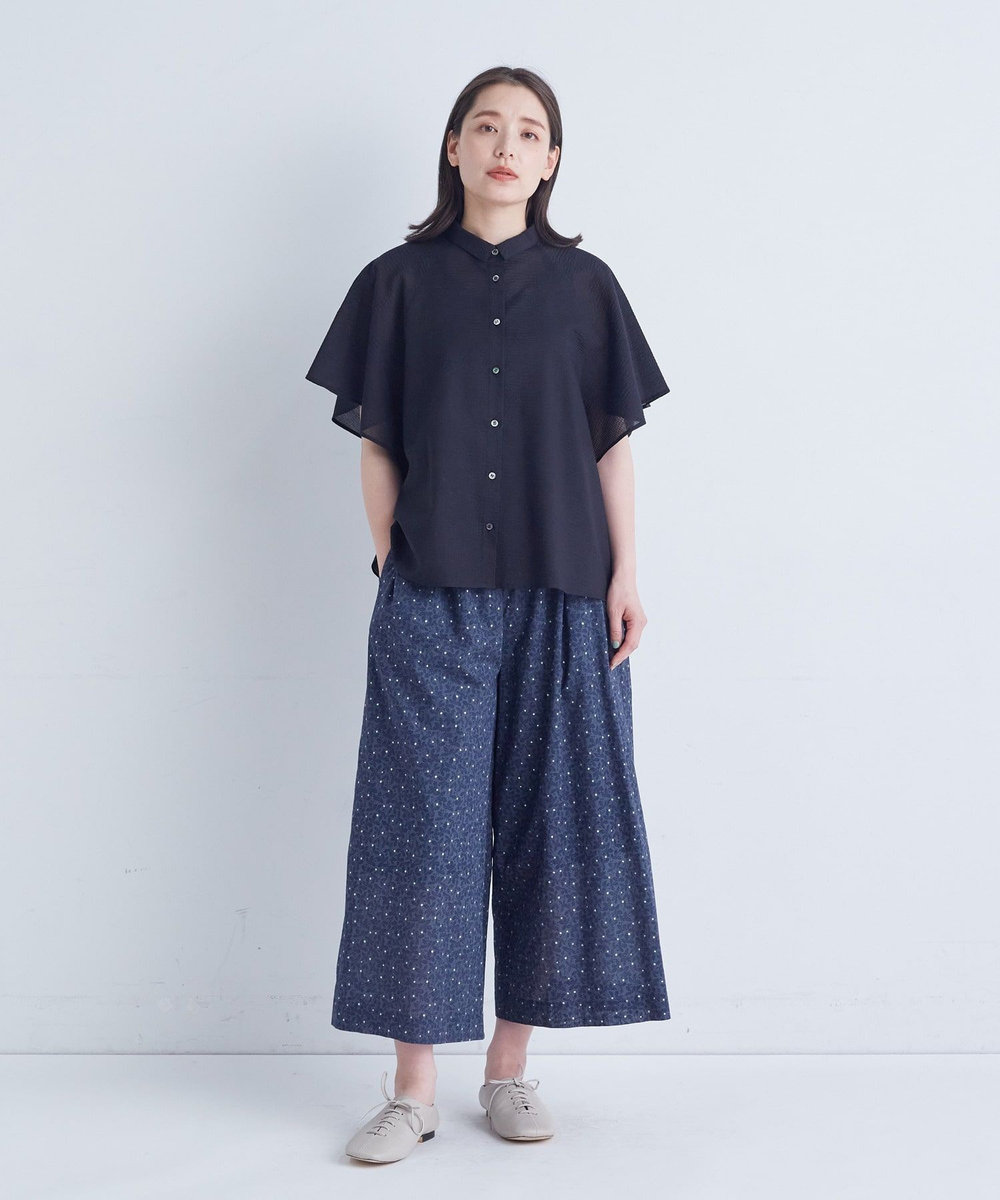 ADIEU TRISTESSE リーフプリントパンツ ブラック系その他