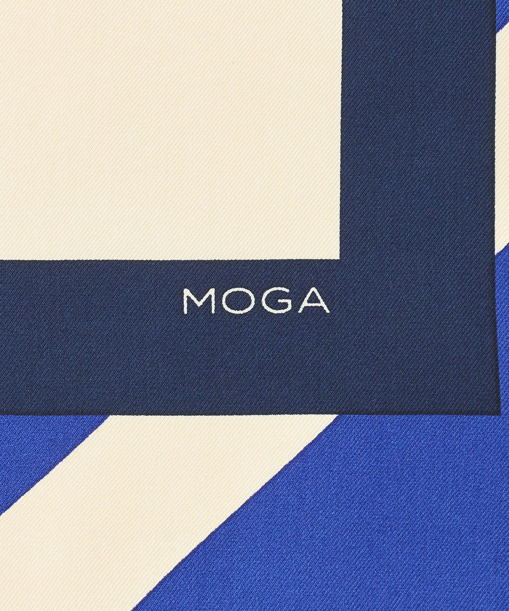 MOGA レジメンタルシルクスカーフ ブルー