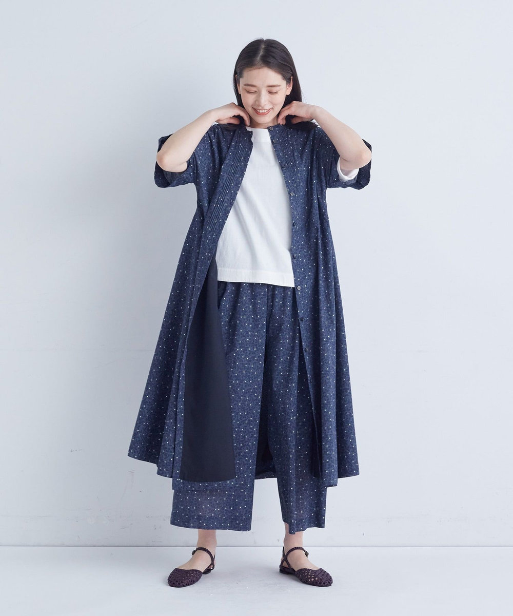 ADIEU TRISTESSE リーフプリントパンツ ブラック系その他