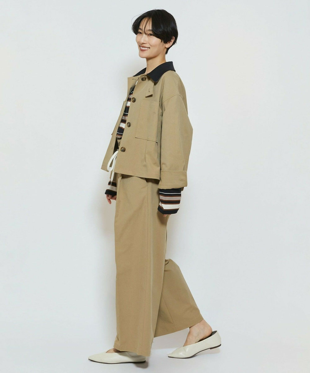 feerique feerique ポリエステルツイルワイドチノパンツ［セットアップ可能］ ベージュ