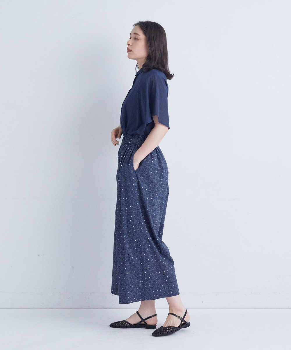 ADIEU TRISTESSE リーフプリントパンツ ブラック系その他