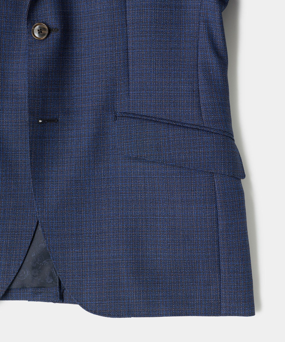 MEN'S BIGI ミックスヤーン/ホップサック テーラードジャケット ネイビー