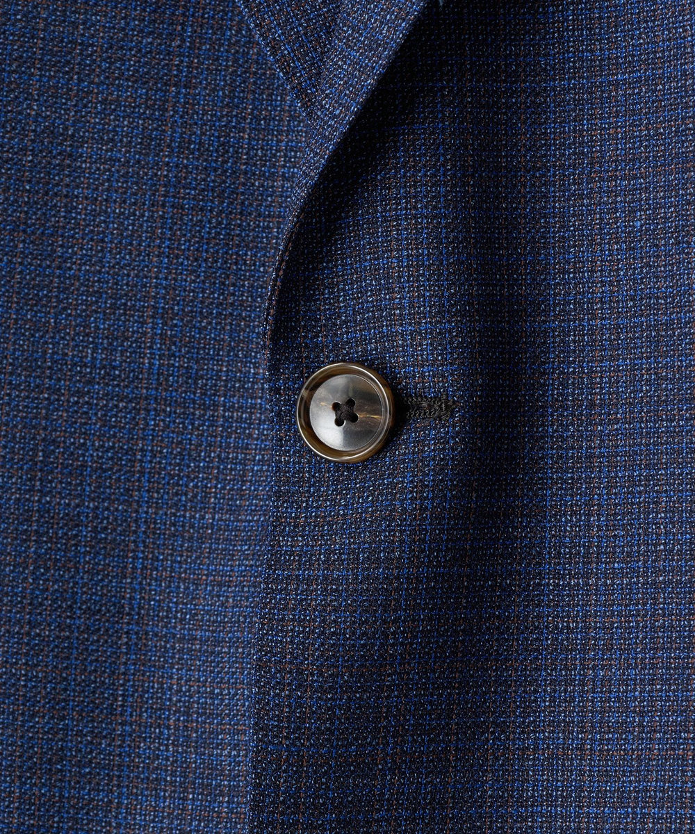 MEN'S BIGI ミックスヤーン/ホップサック テーラードジャケット ネイビー