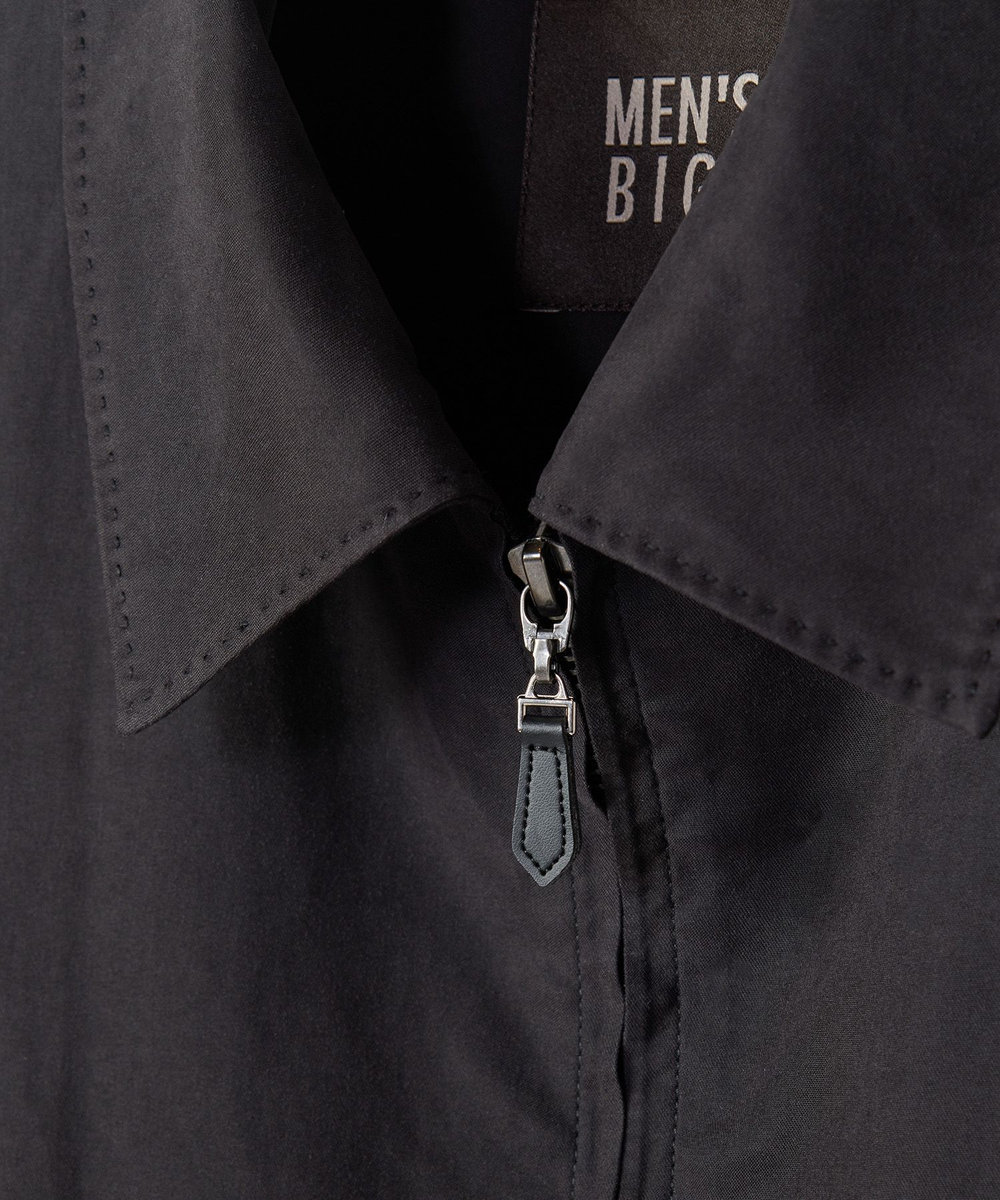 MEN'S BIGI フィブリルピーチ ショートブルゾン ブラック