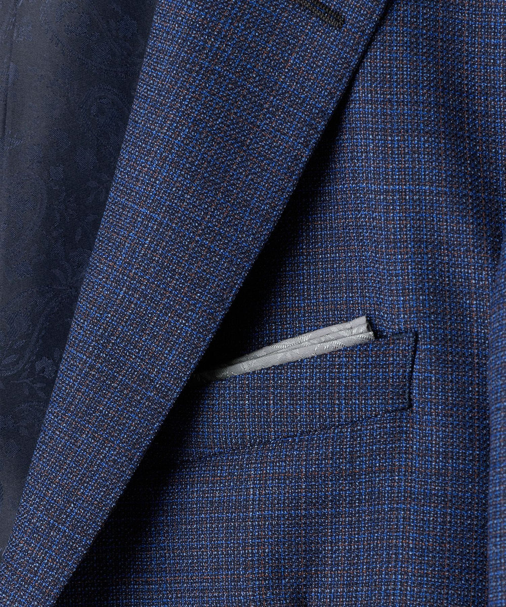 MEN'S BIGI ミックスヤーン/ホップサック テーラードジャケット ネイビー