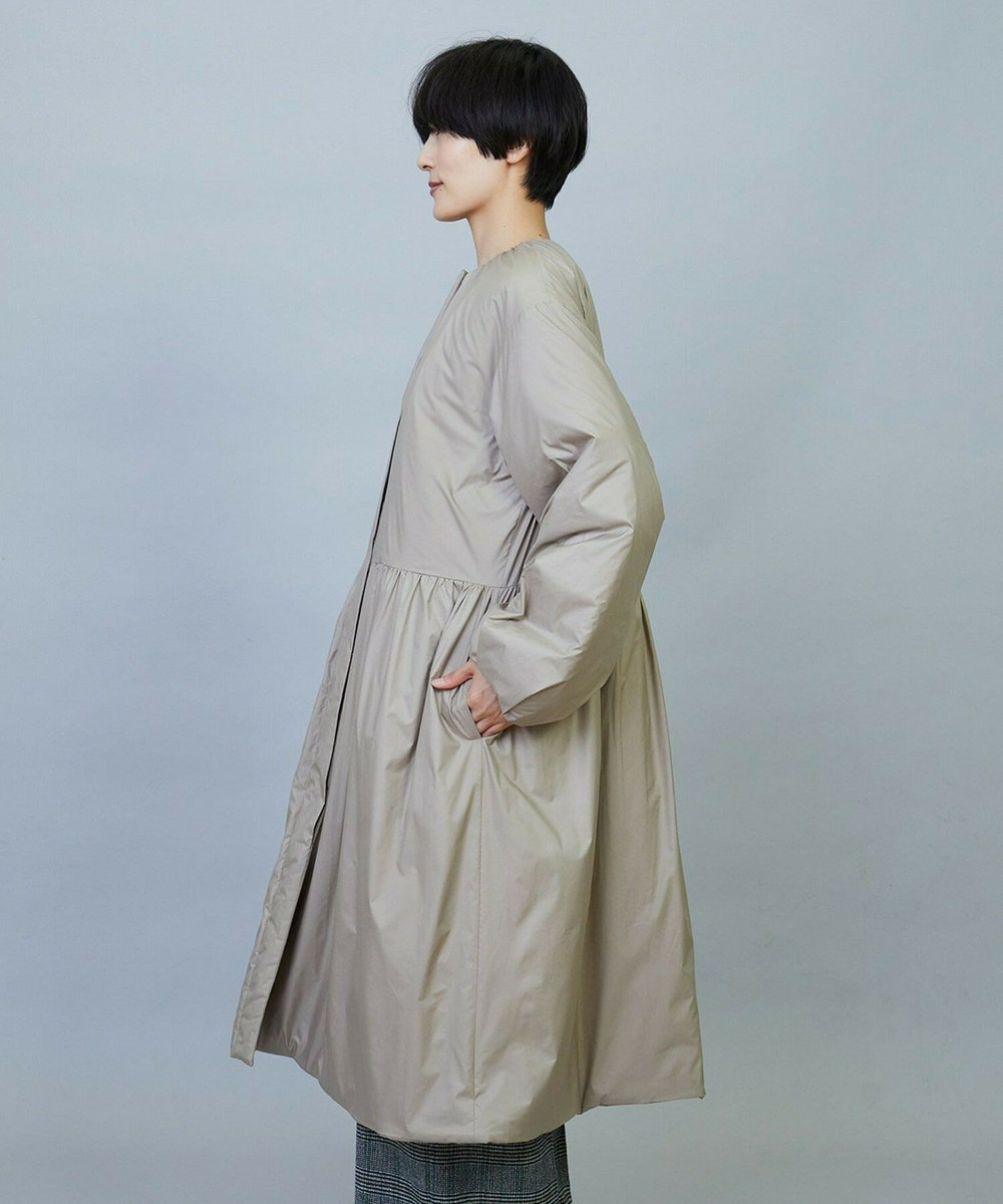 MOGA favi mercarto×MOGA　ミドルギャザーコート グレイッシュベージュ