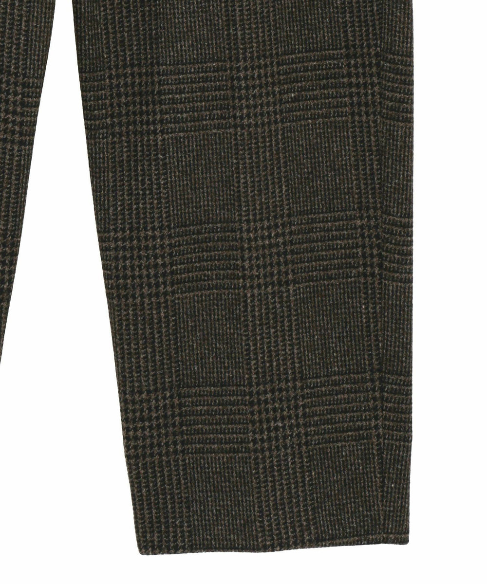 MEN'S BIGI ウールグレンチェック ワイドパンツ ブラウン