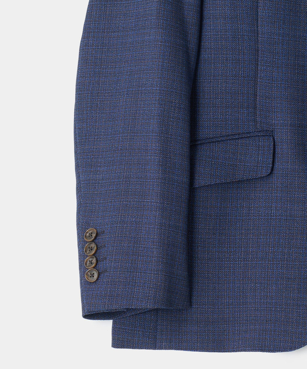 MEN'S BIGI ミックスヤーン/ホップサック テーラードジャケット ネイビー