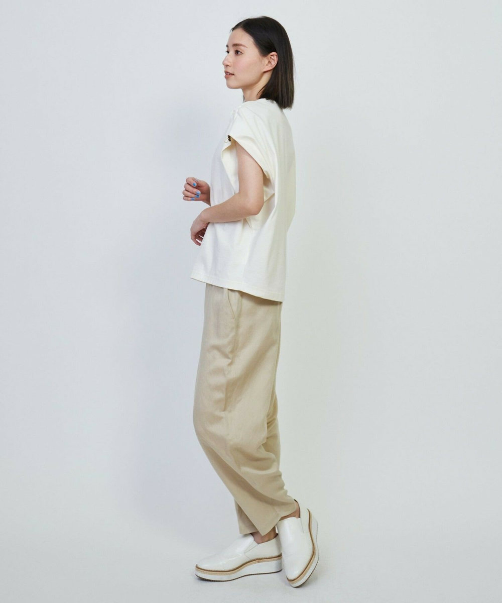 L'EQUIPE GREEN テンセルリネンパンツ ベージュ