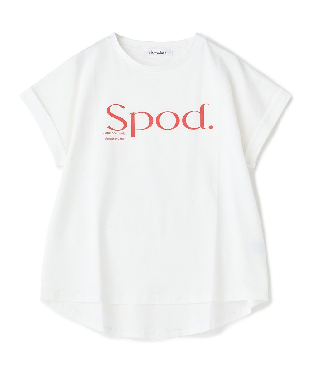 NOWADAYS ドライタッチコットンロゴTシャツ ホワイト