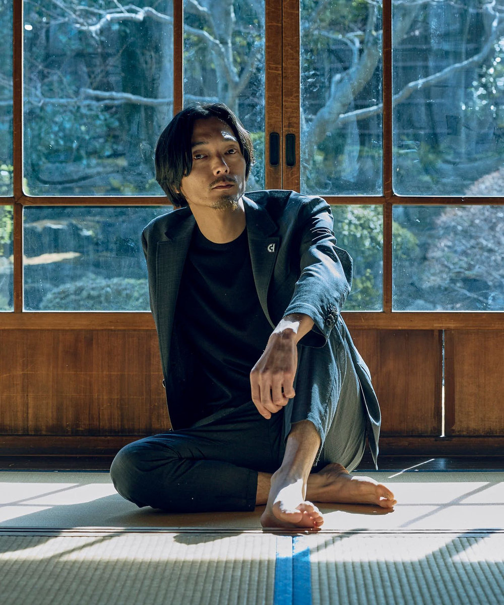 MEN'S BIGI 【COLE HAAN/コール ハーン】別注 ロゴ刺繍ニット半袖Tシャツ＜持続冷感＞ ブラック