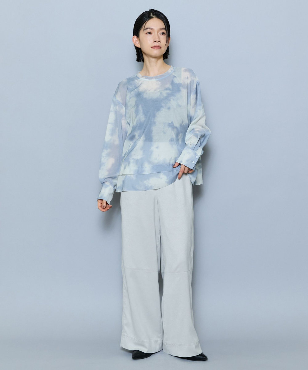 MOGA ライトスエードワイドパンツ グレイッシュベージュ