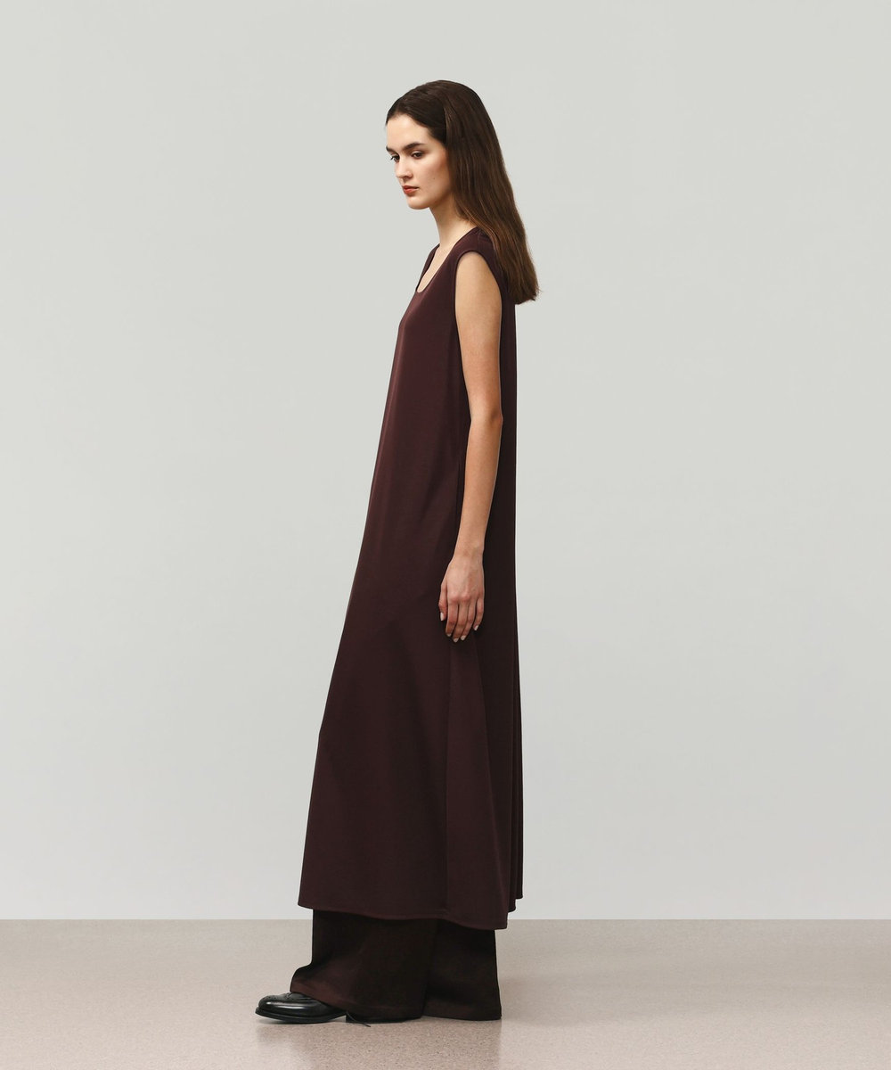 DÉPAREILLÉ TRIACETATE JERSEY DRESS / トリアセテートジャージードレス ボルドー