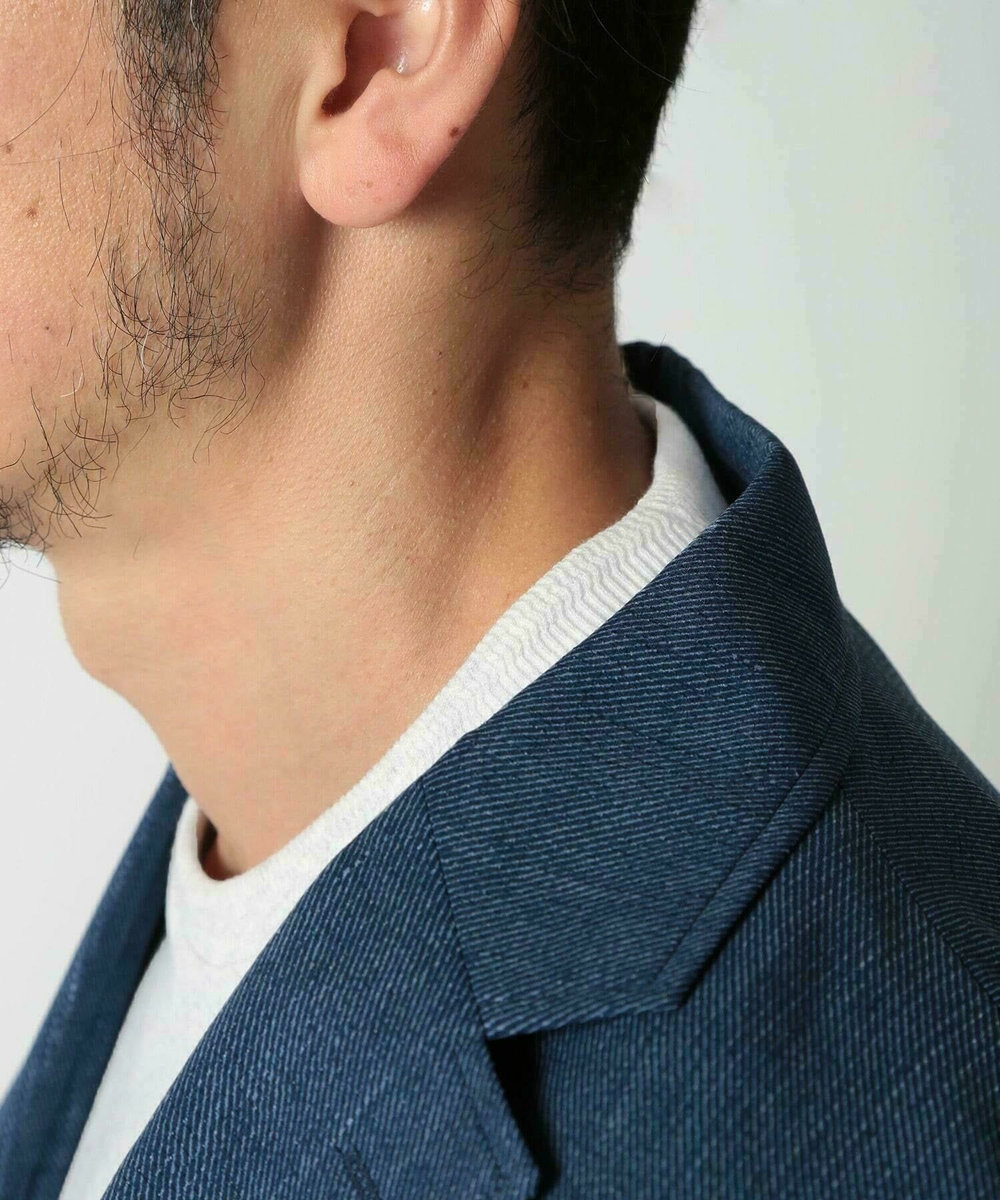 MEN'S BIGI 【ACTIVE TAILOR/アクティブテイラー】シルケットスムースクルーネックTシャツ＜接触冷感 / UVカット＞ ホワイト