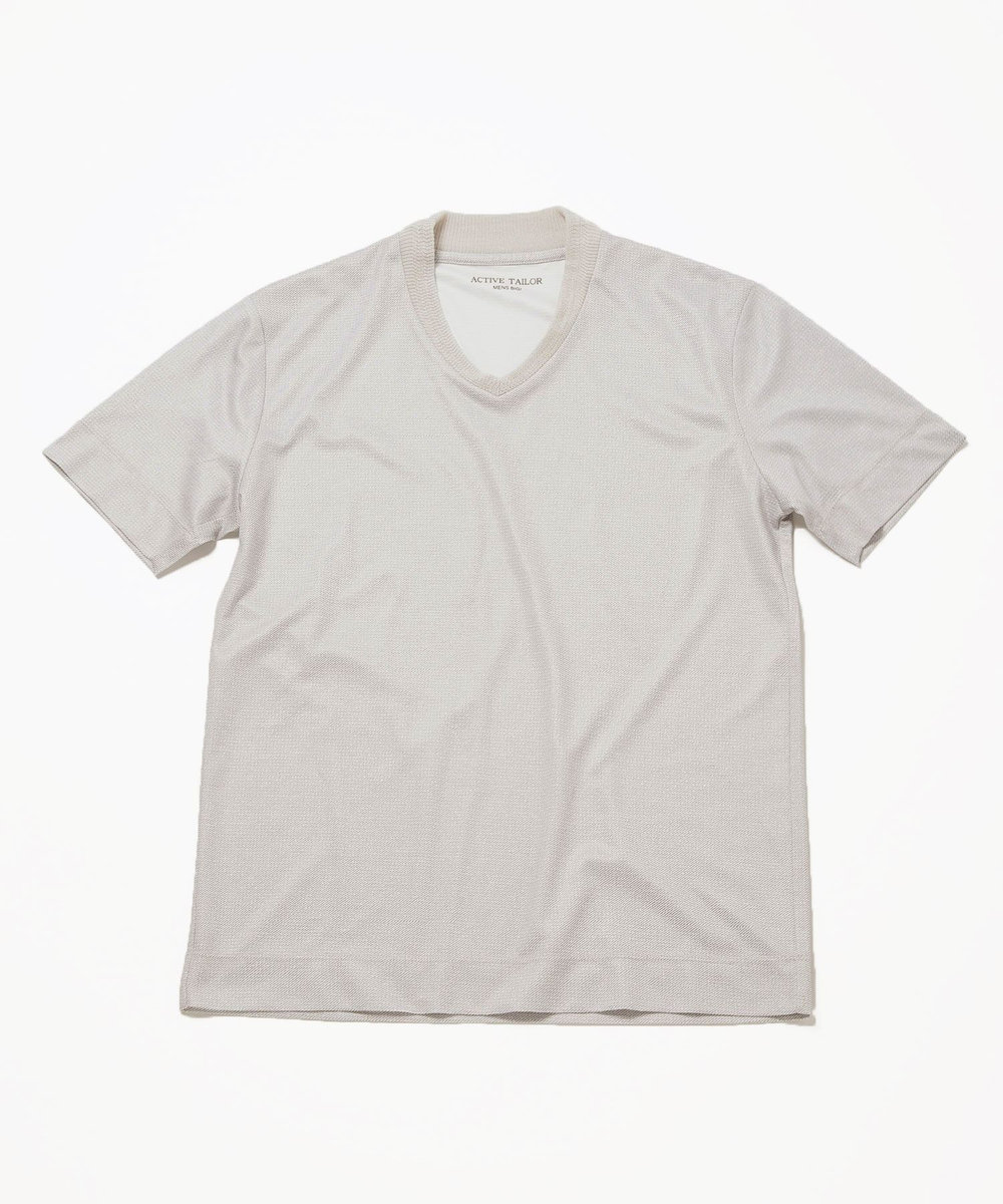 MEN'S BIGI 【ACTIVE TAILOR】COOLMAXツイルプリントジャージカットソー グレー系その他