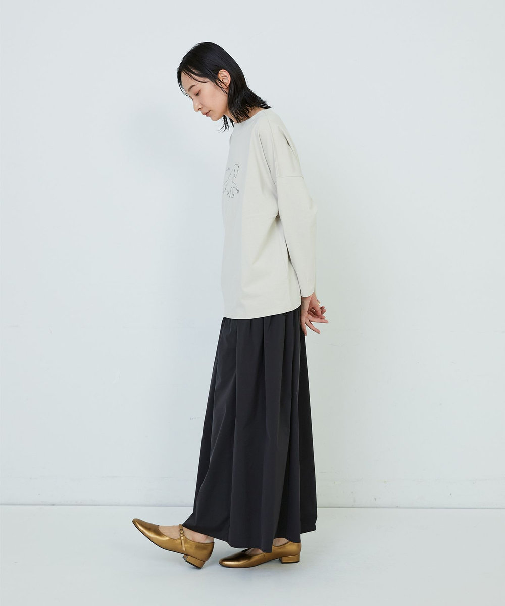 ADIEU TRISTESSE 【杉本さなえさんコラボ】星座プリントロングスリーブＴシャツ ベージュ