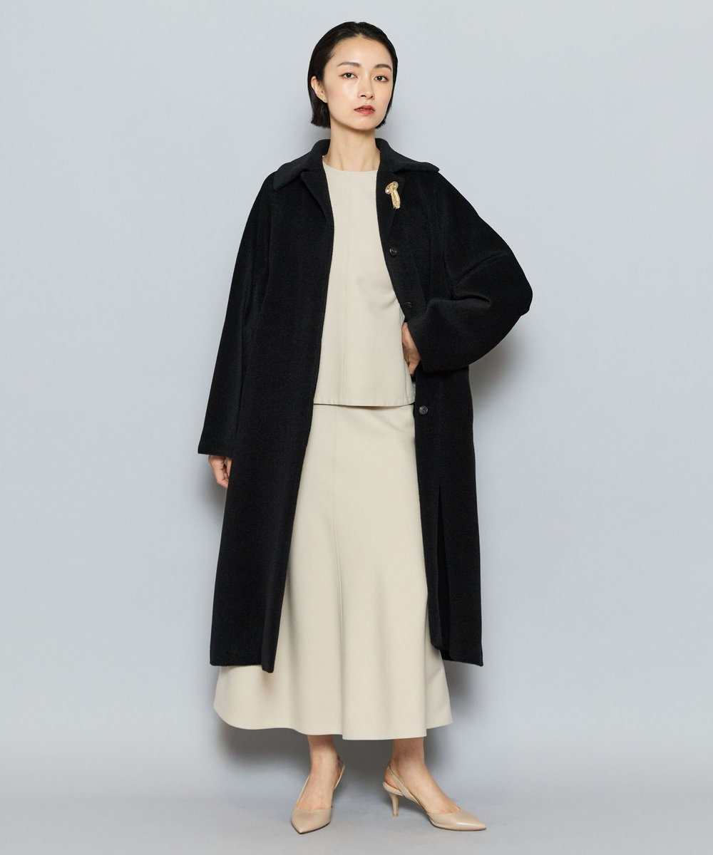 L'EQUIPE COUTURIER スーリーアルパカウールコート ブラック
